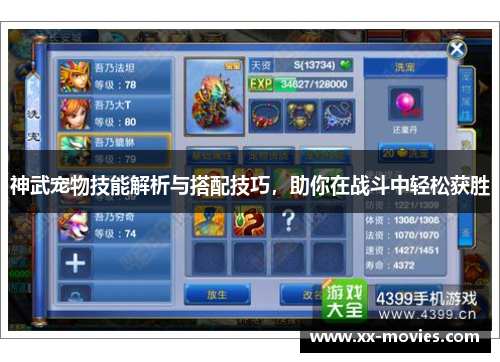 神武宠物技能解析与搭配技巧，助你在战斗中轻松获胜